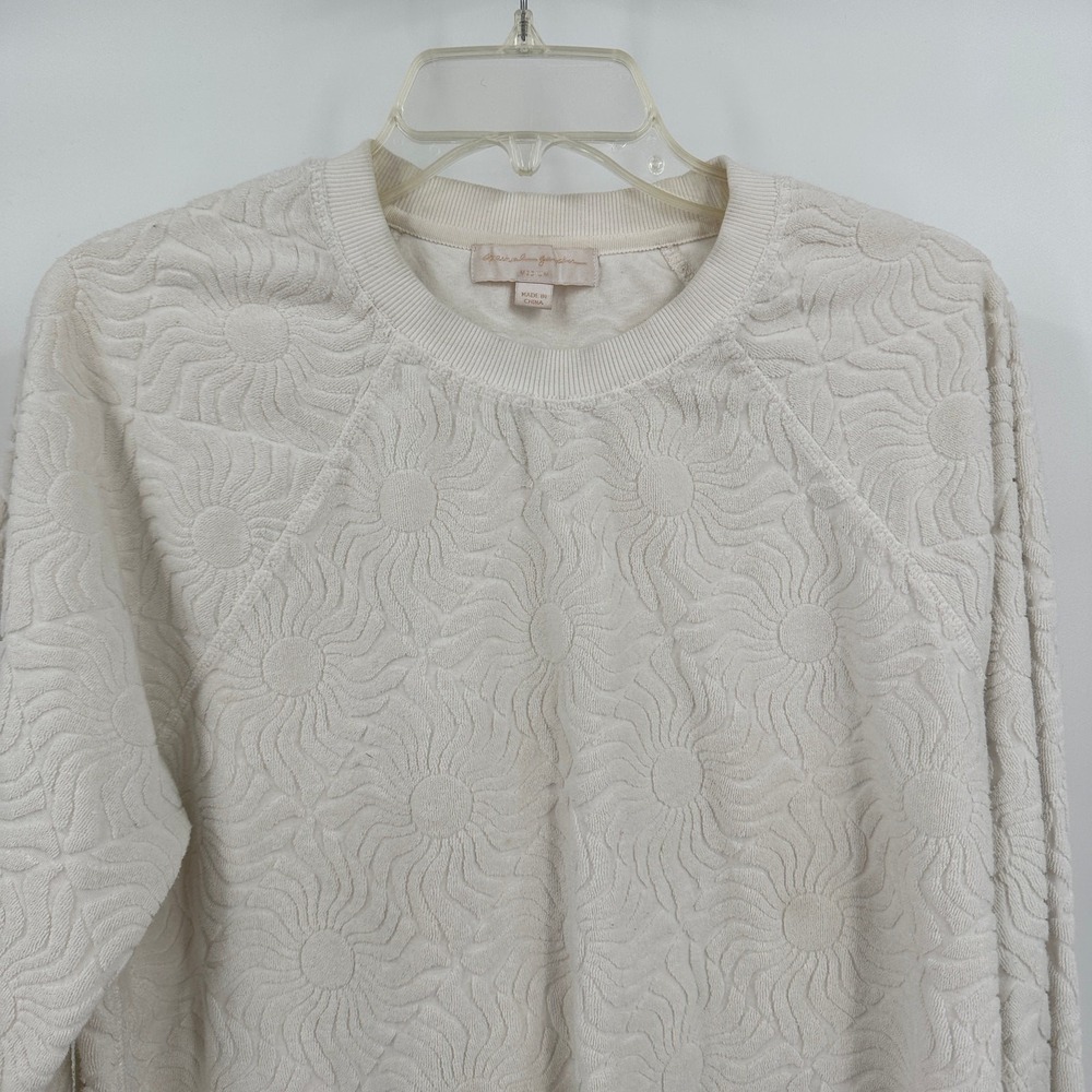 Spiritual Gangster Sunburst Jacquard Sweatshirt Size M Textured Minimalist - Picture 2 of 9